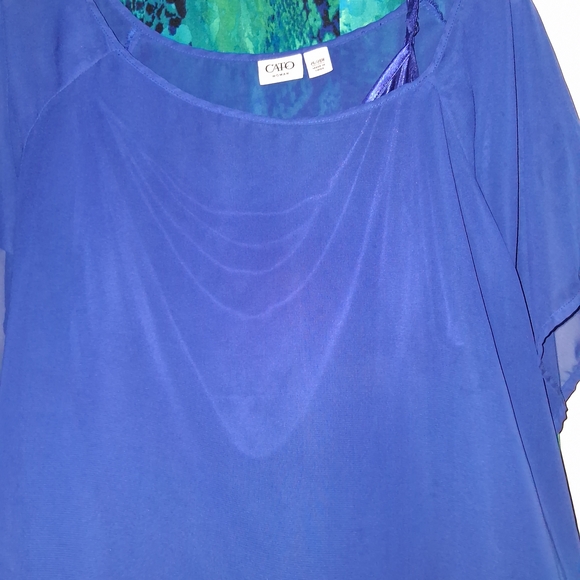 Cato Blue Short Sleeve 3 Piece Maxi Skirt & Blouse - Picture 1 of 3